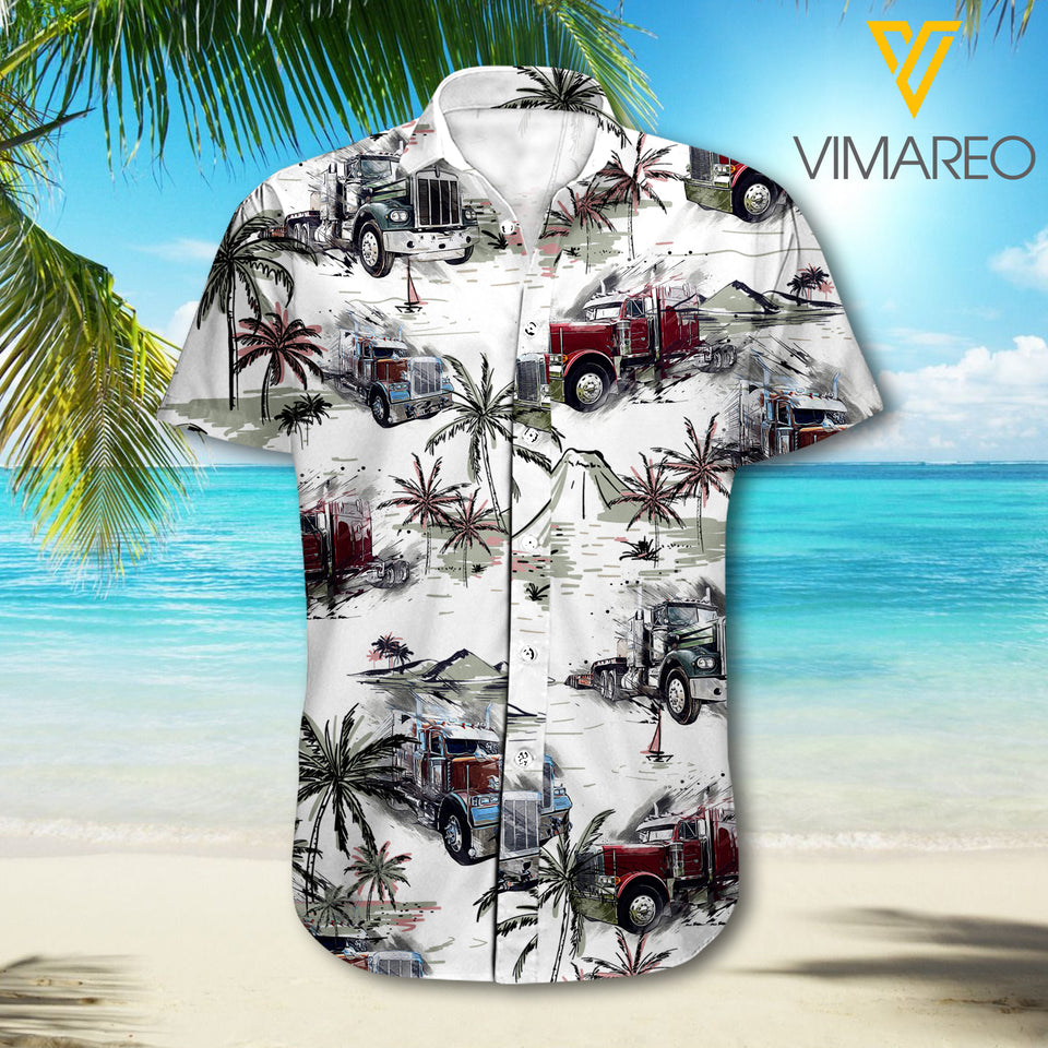 Trucker 3d Printed Mens Shirt SUMMER