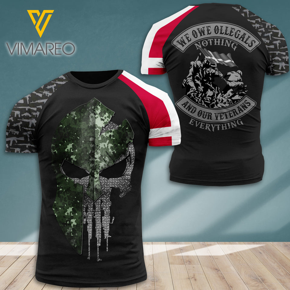 Denmark VETERAN CAMO T SHIRT 3D PRINTED 712