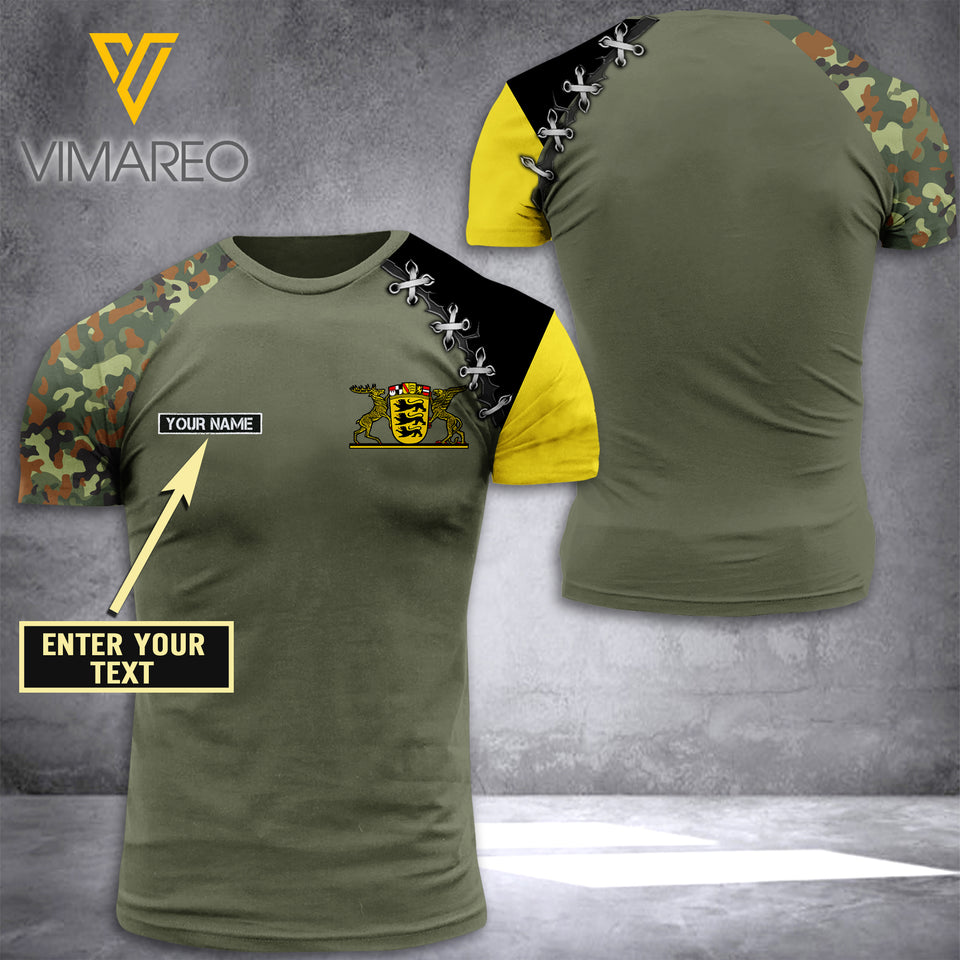 Baden-Württemberg CUSTOMIZE T SHIRT 3D PRINTED ZAQ