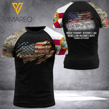 florida T SHIRT 3D PRINTED TL113 UNDER FLAG