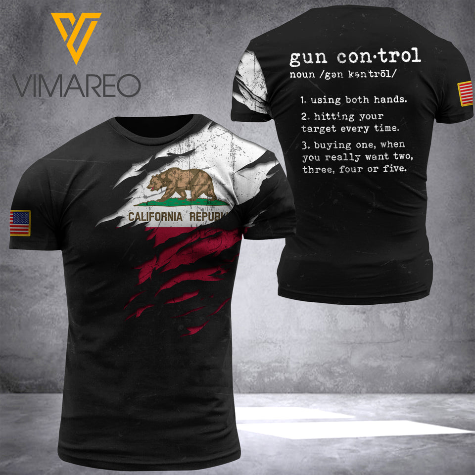california T SHIRT 3D PRINTED TL273 ZAKA