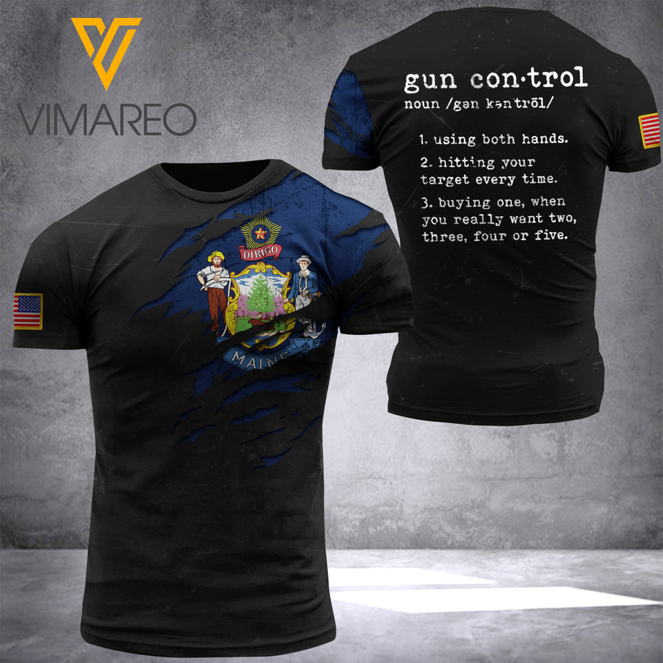 maine T SHIRT 3D PRINTED TL273 ZAKA