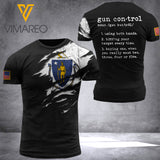 massachusetts T SHIRT 3D PRINTED TL273 ZAKA