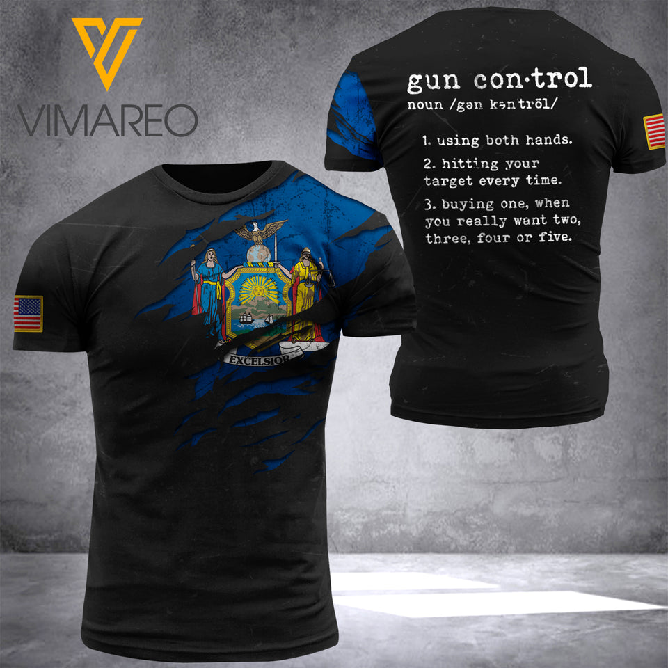 new york T SHIRT 3D PRINTED TL273 ZAKA
