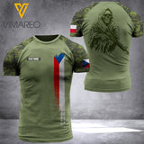 czech SOLDIER  CUSTOMIZE T SHIRT 3D PRINTED TMTL74