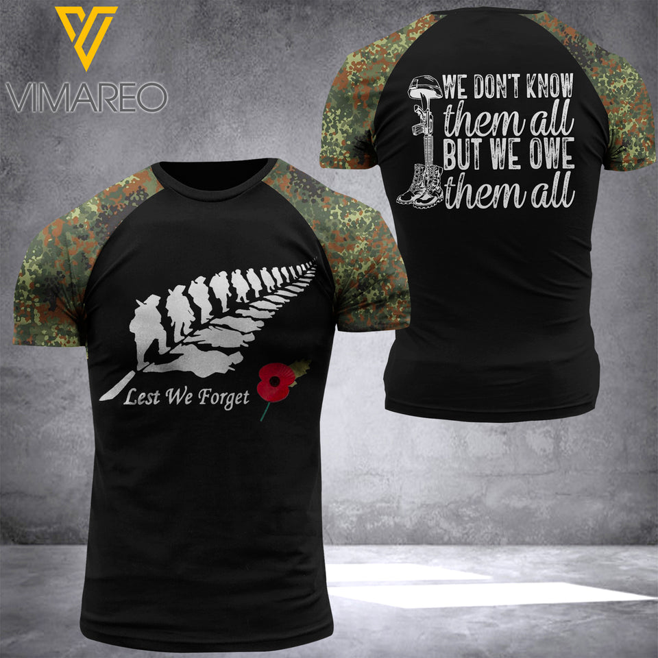 german VETERAN T SHIRT 3D PRINTED TMTL DONT FORGET