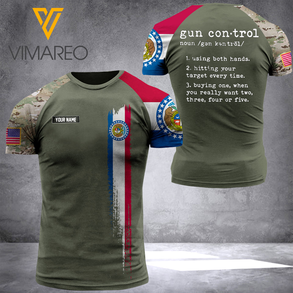 missouri CONTROL CUSTOMIZE T SHIRT 3D PRINTED TL263