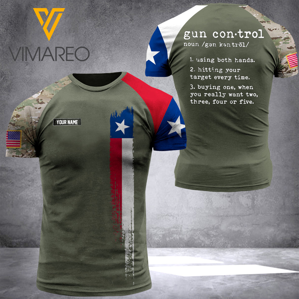 texas CONTROL CUSTOMIZE T SHIRT 3D PRINTED TL263