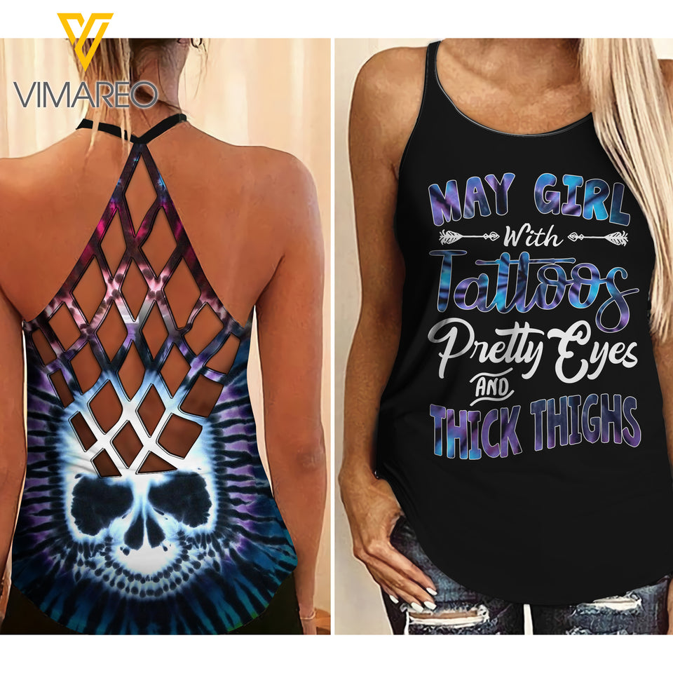 MAY GIRL Criss-Cross Open Back Camisole Tank Top SKTHIG