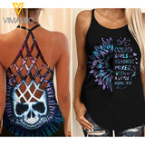 october GIRL Criss-Cross Open Back Camisole Tank Top SKSS