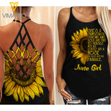 JUNE GIRL Criss-Cross Open Back Camisole Tank Top ROSE
