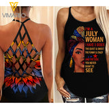 JULY GIRL 3 SIDES Criss-Cross Open Back Camisole Tank Top TMT