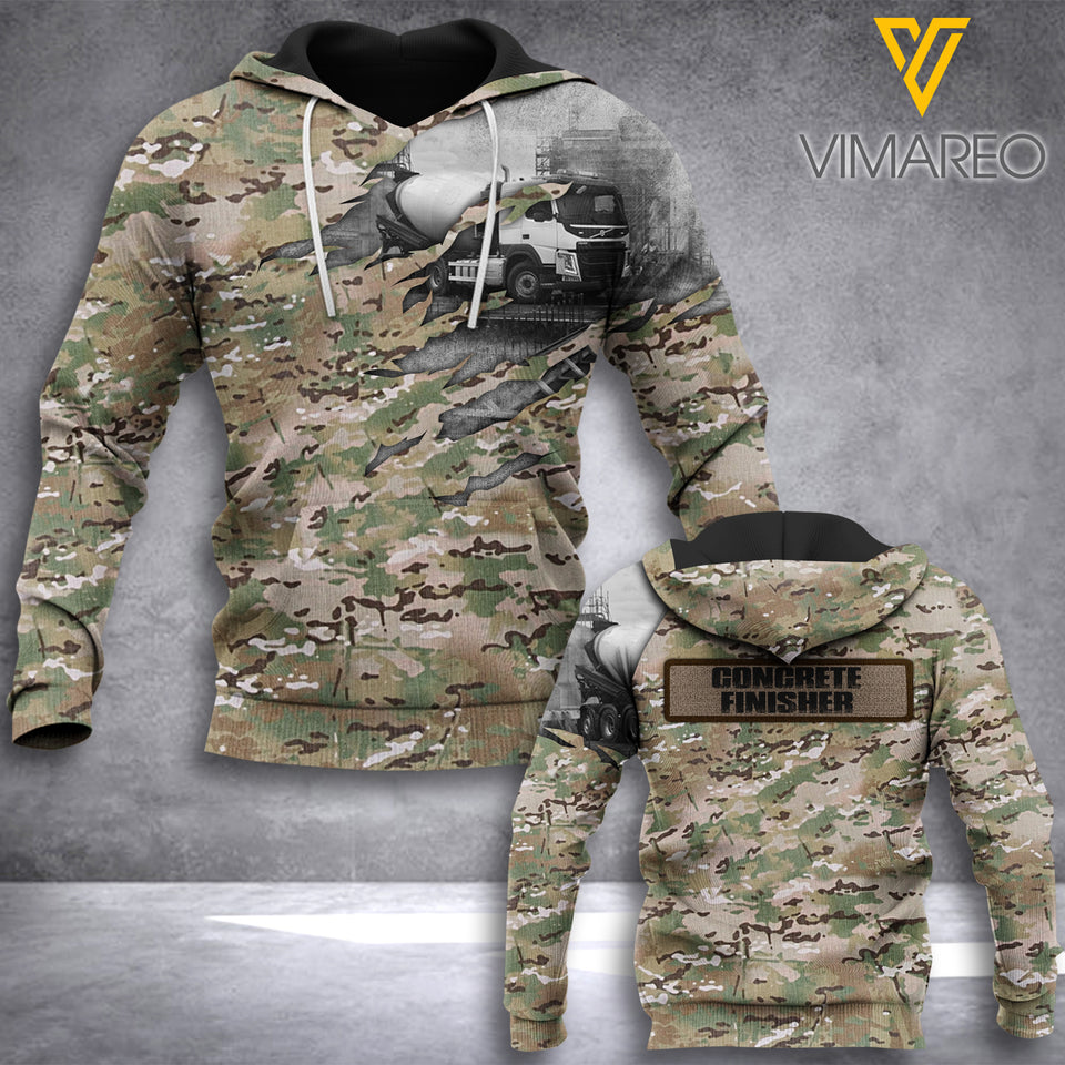 Concrete FINISHER CAMO ARMY HOODIE 3D TMLT