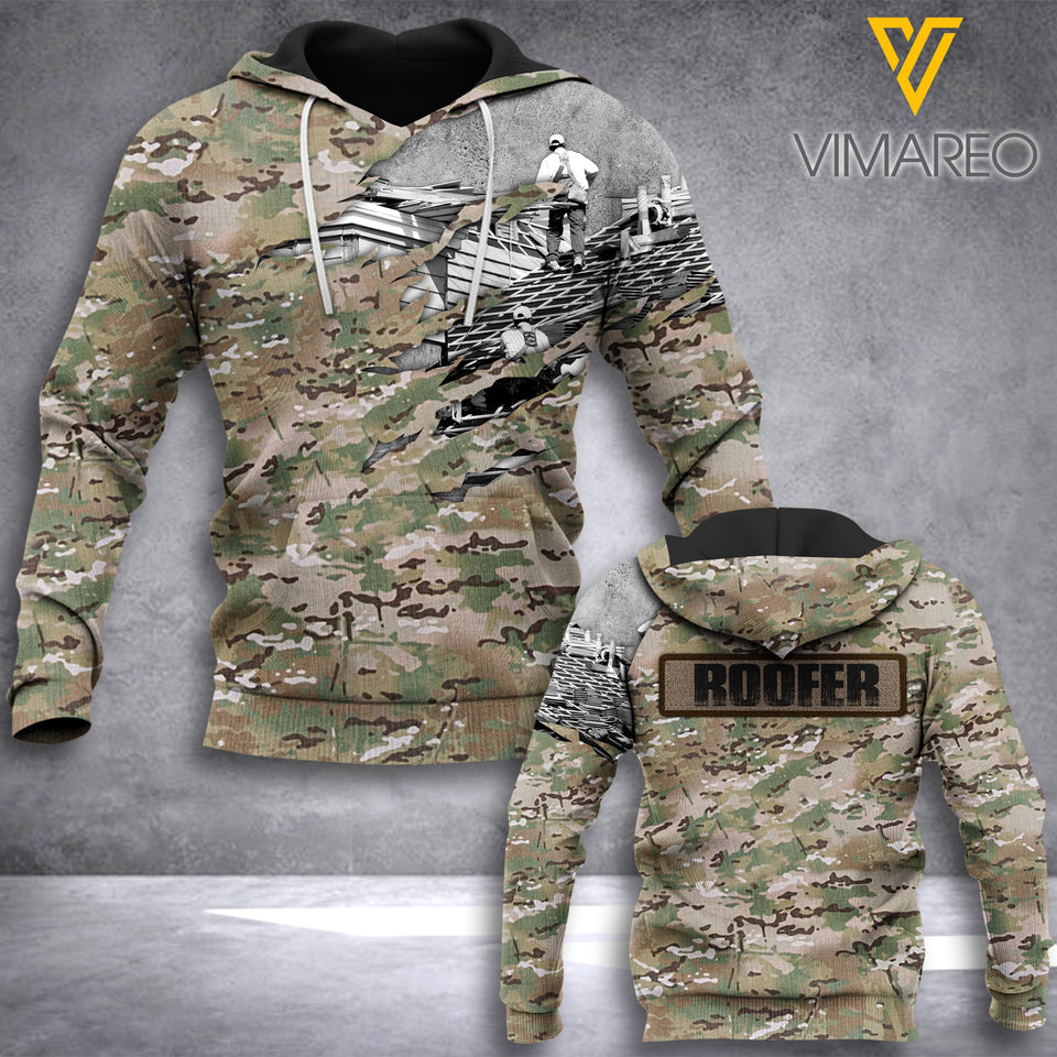 Roofer CAMO ARMY HOODIE 3D TMLT