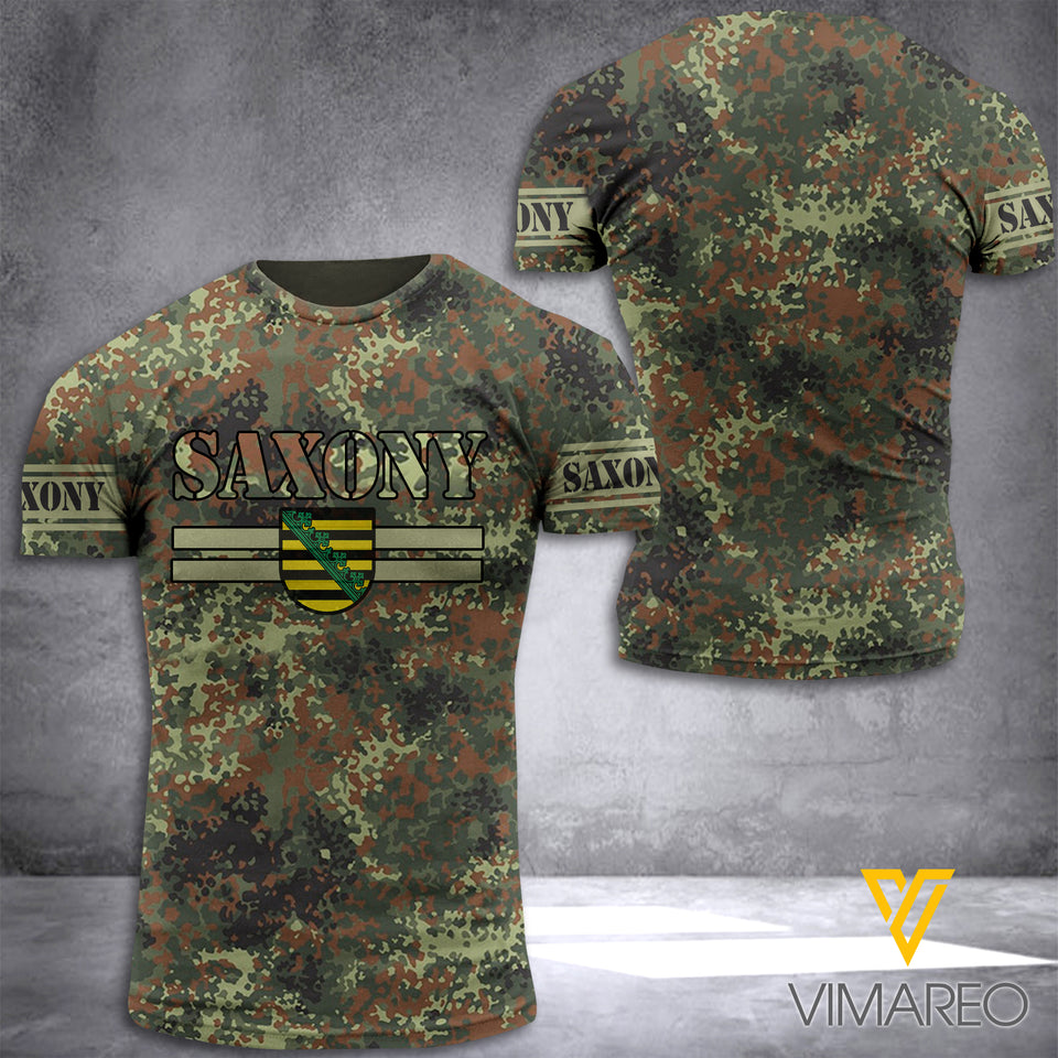 Saxony CAMO T SHIRT 3D PRINTED TMTL patriot