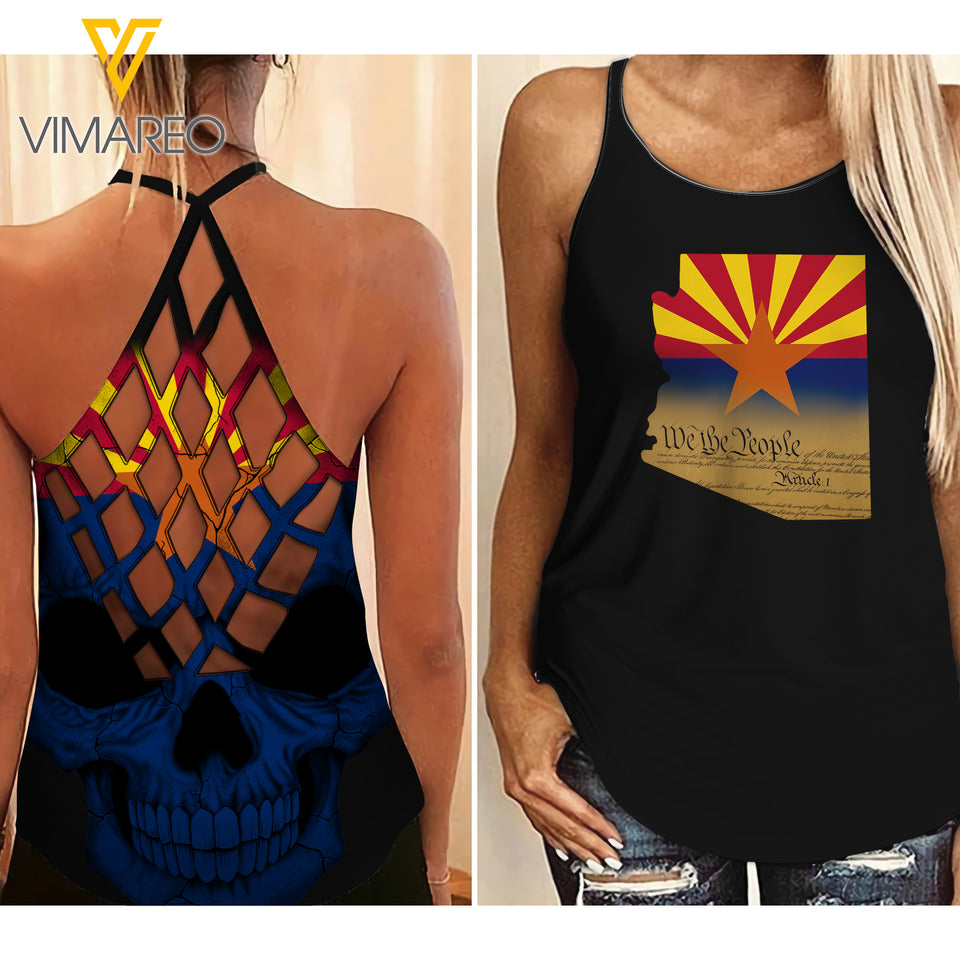 Arizona GIRL Criss-Cross Open Back Camisole Tank Top WTPP