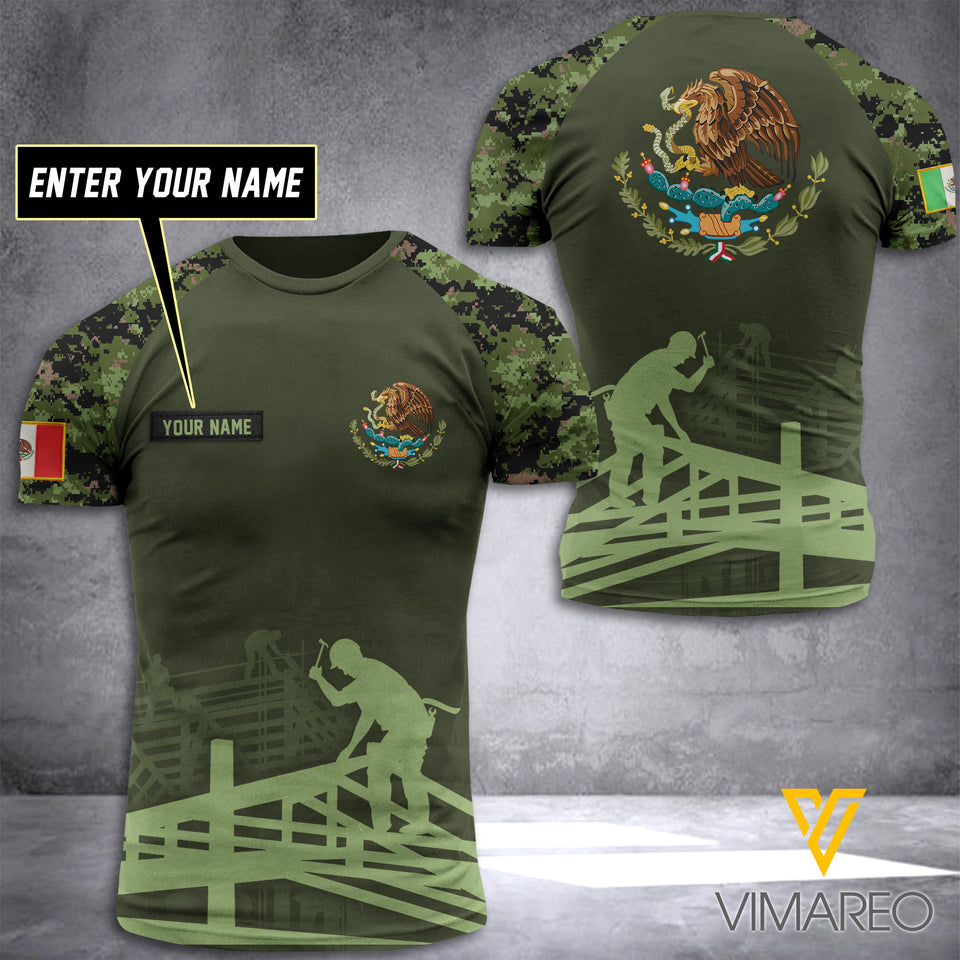 Roofer MEXICO CAMO CUSTOMIZE T SHIRT 3D PRINTED TMT