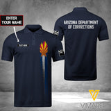 Arizona DEPARTMENT OF CORRECTIONS POLO SHIRT 3D PRINTED TMT