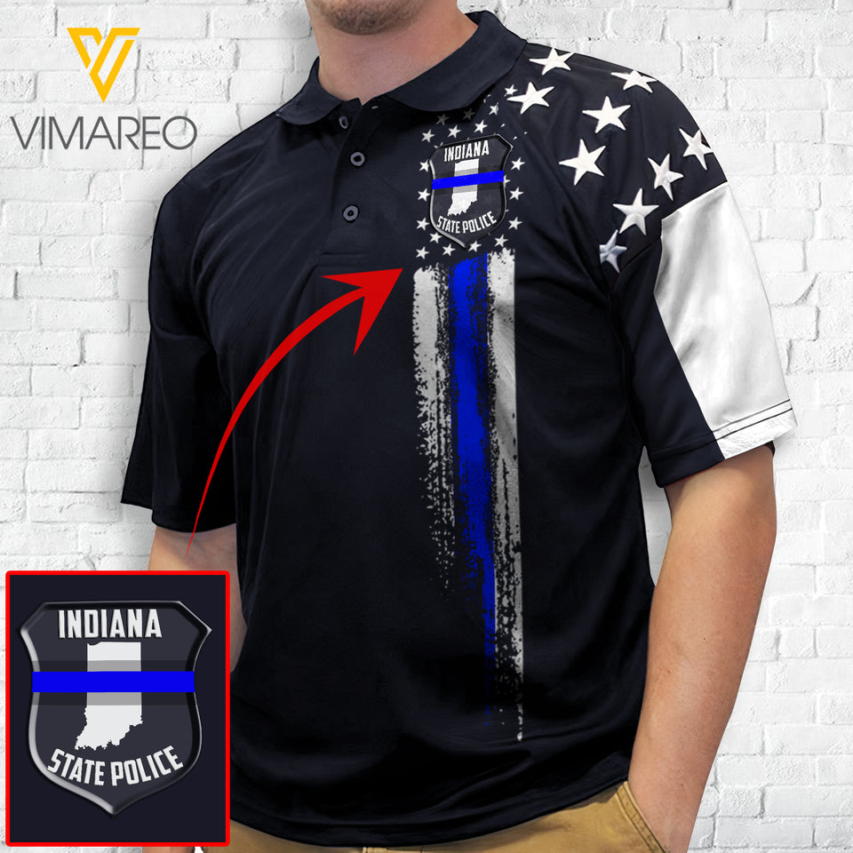 Indiana Police POLO SHIRT 3D PRINTED MAR-MA27