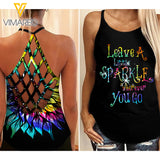 Sparkle Criss-Cross Open Back Camisole Tank Top DHBEH