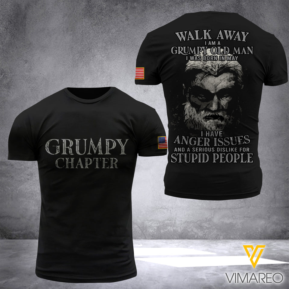 GRUMPY OLD MAN WAS BORN IN MAY TSHIRT 3D PRINTED MAR-MD29
