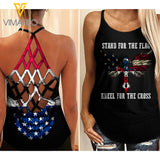 STAND FOR FLAG Criss-Cross Open Back Camisole Tank Top TMTL
