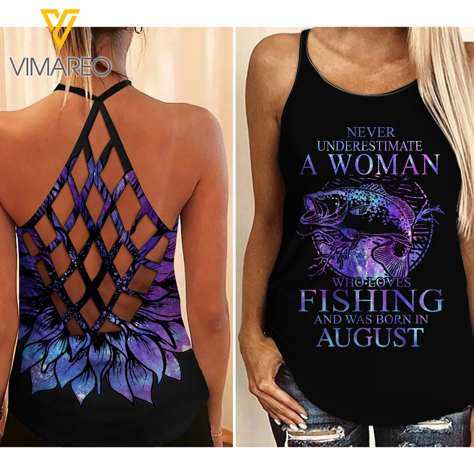 AUGUST WOMAN CRISS-CROSS OPEN BACK CAMISOLE TANK TOP