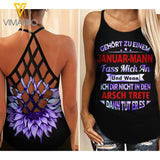 Januar Mann Criss-Cross Open Back Camisole Tank Top YYTT