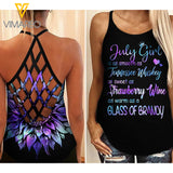 July Girl Criss-Cross Open Back Camisole Tank Top JUE-MA21