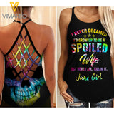 June Girl Spoiled Criss-Cross Open Back Camisole Tank Top  ZA3003