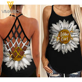 OCTOBER GIRL FLOWER CHILD CRISS-CROSS TANK TOP