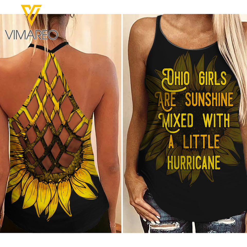 OHIO Girl Criss-Cross Open Back Camisole Tank Top 1903NGBA
