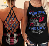 Ohio lovein' Kinda girl-Criss-Cross Open Back Camisole Tank Top