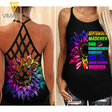 September girl Criss-Cross Open Back Camisole Tank Top 1307A