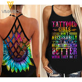 TATTOOED Criss-Cross Open Back Camisole Tank Top TMTL