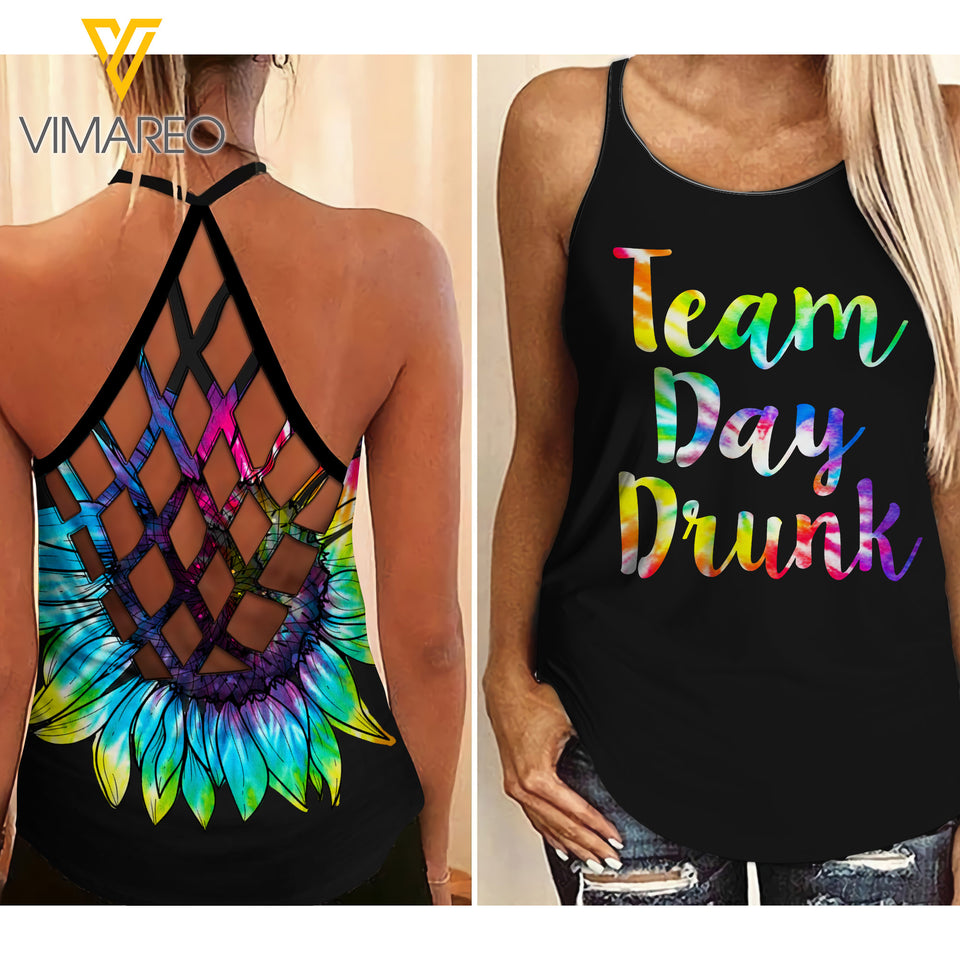 Drunk Criss-Cross Open Back Camisole Tank Top APR-MA05
