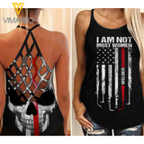 Welder Criss-Cross Open Back Camisole Tank Top MAR-MA25