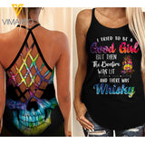 PHN WHISKEY Criss-Cross Open Back Camisole Tank Top 2 style MAR-MA26