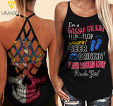 North Carolina lovein' Kinda girl-Criss-Cross Open Back Camisole Tank Top