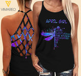 April Girl Criss-Cross Open Back Camisole Tank Top Legging TVMR