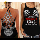 Mechanic's girl Criss-Cross Open Back Camisole Tank Top Legging