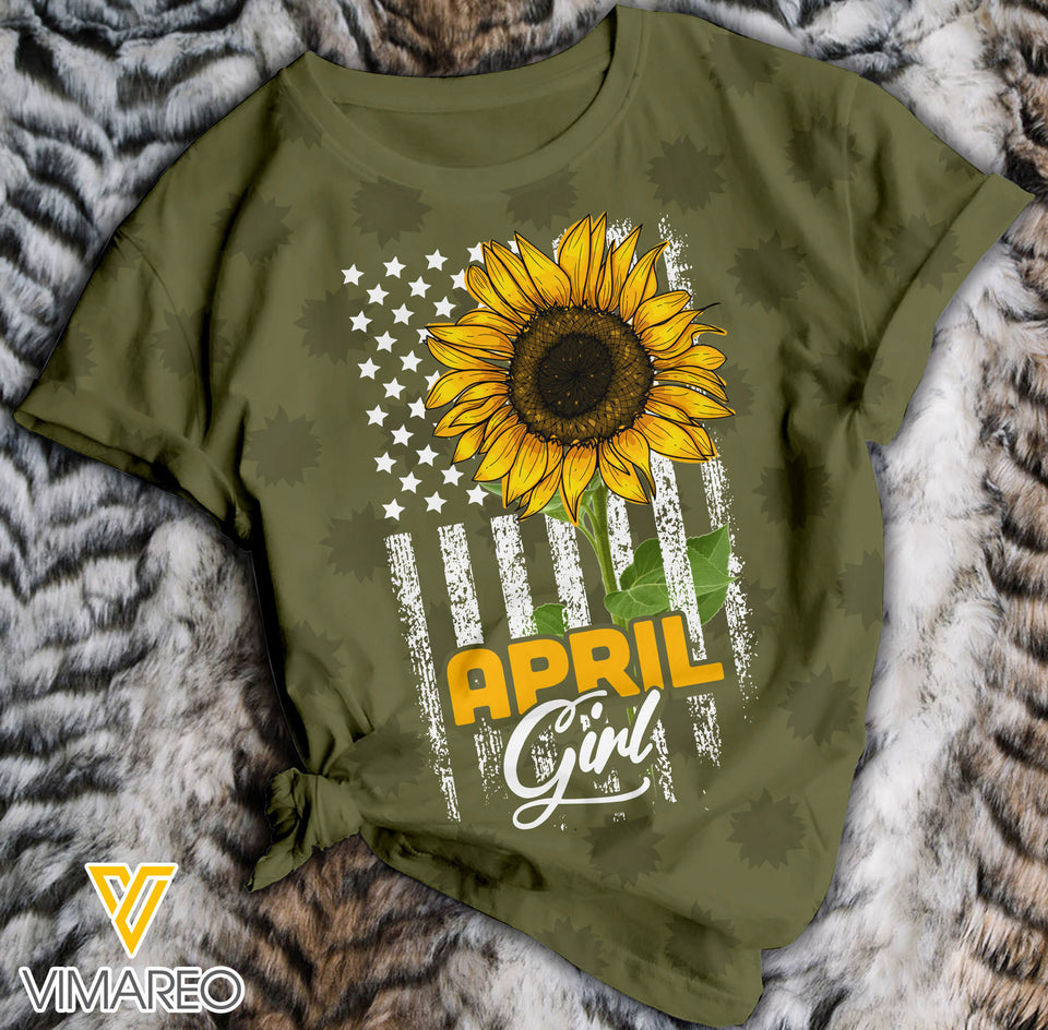 April Girl Sunflowee TSHIRT 3D PRINTED QTHQ01