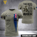 Australia Soldier Customized 3D Printed Shirt AMEN