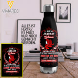 Personalized January Women Water Bottle Tumbler QTDT0611