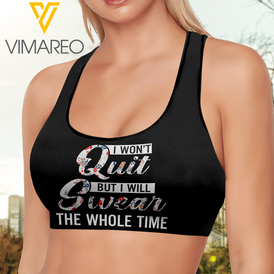 I won't quit Running 3D printed Sport bra