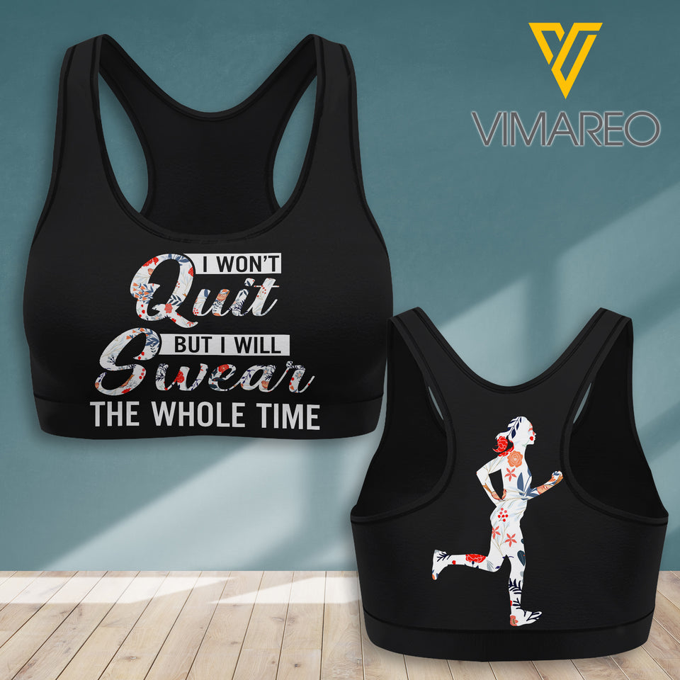 I won't quit Running 3D printed Sport bra