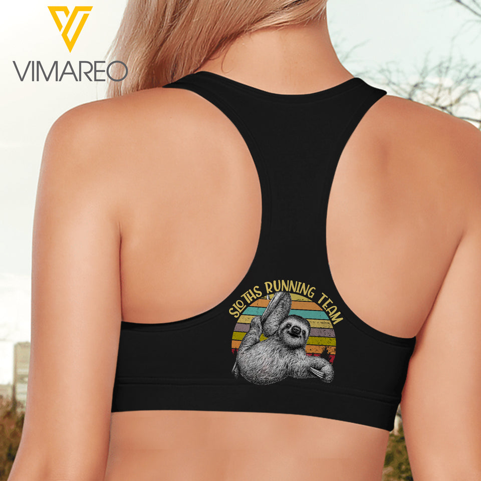 Sloth running team 3D printed Sport bra
