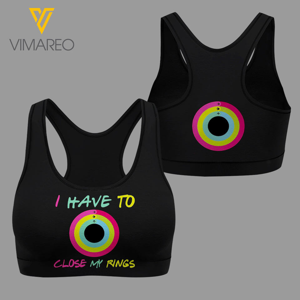 Close my ring 3D printed Sport bra