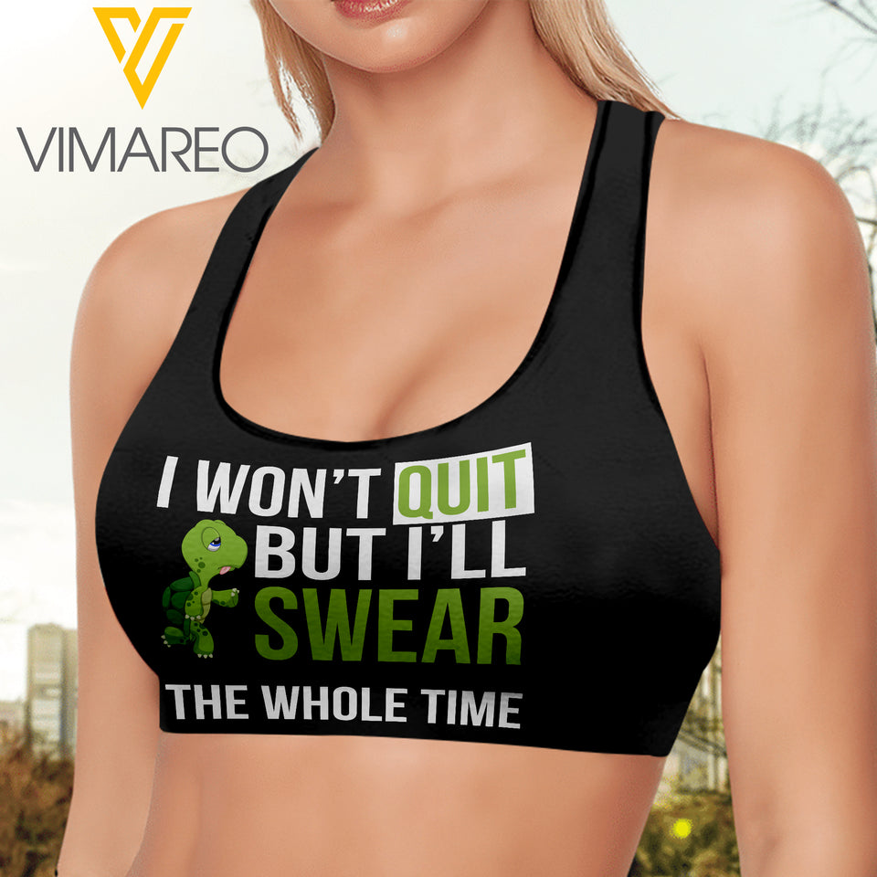 Turtle running team 3D printed Sport bra