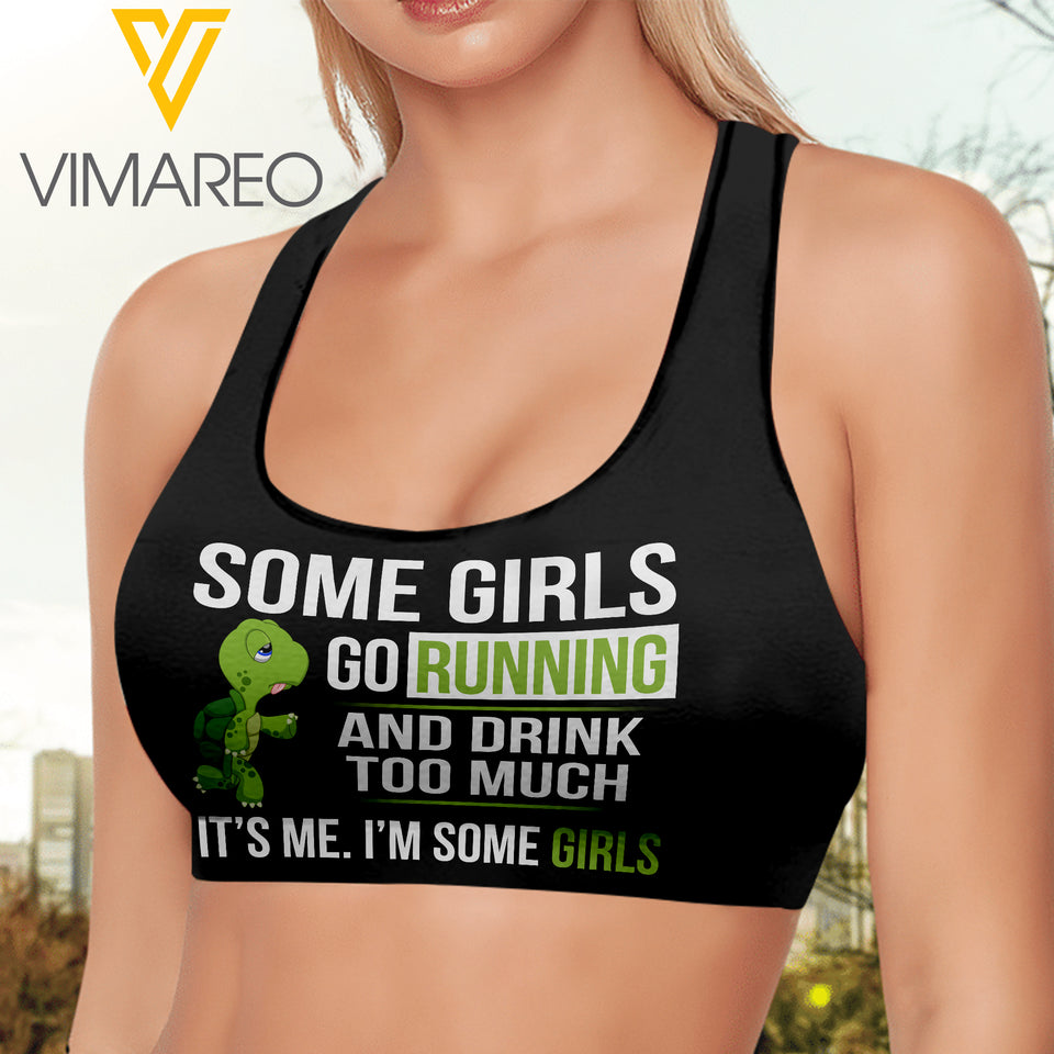 Some Girl go Running 3D printed Sport bra